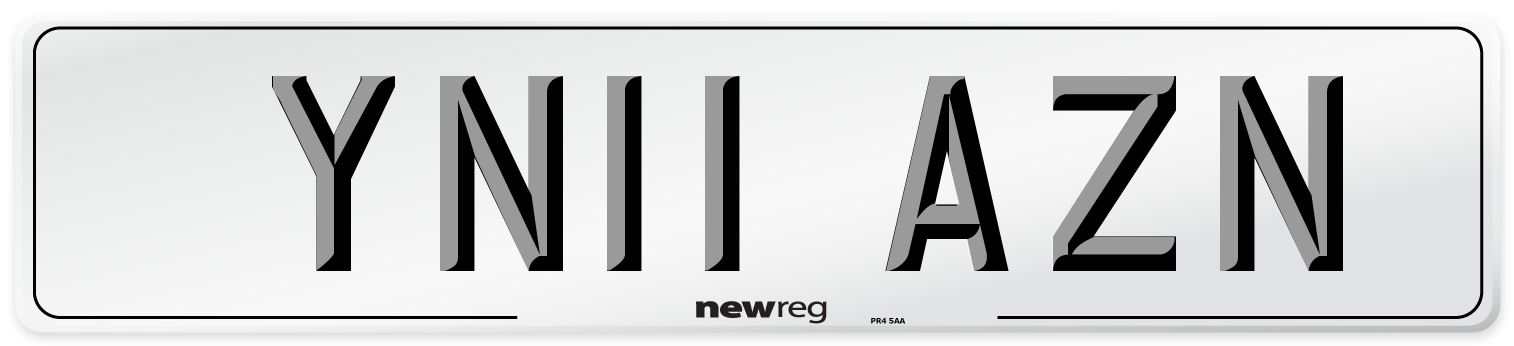 YN11 AZN Number Plate from New Reg